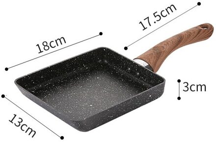 1Pc Japanse-Stijl Non-stick Koekenpan Aluminium Mini Vierkante Ontbijt Ei Pot Kookgerei stijl 3