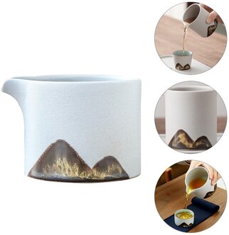 1Pc Japanse Stijl Thee Set Keramische Thee Dispenser Thuis Duurzaam Thee Pitcher wit