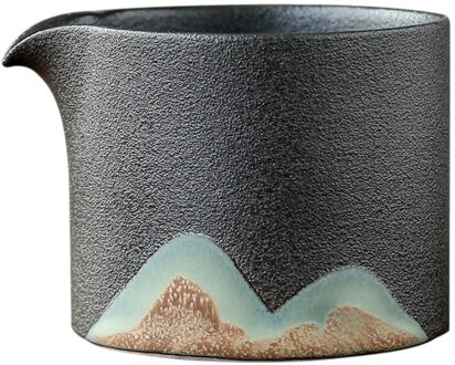 1Pc Japanse Stijl Thee Set Keramische Thee Dispenser Thuis Duurzaam Thee Pitcher zwart