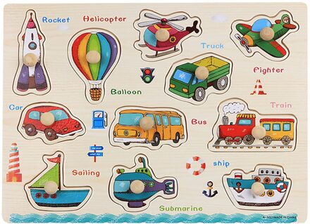 1Pc Jonge Kinderen Bouwsteen Puzzel Houten Houten Puzzel Intellectuele Speelgoed Brithday