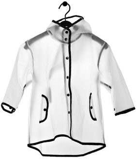 1Pc Jongen Meisje Kinderen Hooded Waterdichte 15 Zijde Eva Transparante Regenjas Kinderen Kwastje Puntige Hoed Helder Regen Jas Outdoor regenkleding XXL
