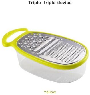 1Pc Kaas Rasp Praktische Rvs Kaas Cutter Met Container Multifunctionele Handleiding Aardappel Groente Rasp Tool 1stk L willekeurig kleur