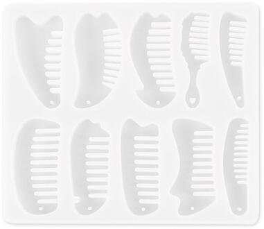 1Pc Kam Hars Epoxy Mallen Gemengde Stijl Kam Siliconen Uv Epoxyhars Mallen Voor Diy Sieraden Maken Bevindingen Supplies accessoires