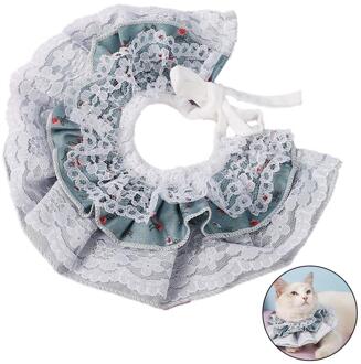 1Pc Kat Kant Bandana Mode Leuke Kat Kostuum Huisdier Kant Bib Sjaal Voor Kittens Dierbenodigdheden Kleding Accessoires Kat levert blauw
