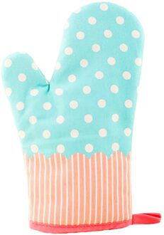 1Pc Katoen Oven Glove Heatproof Mitten Mode Nordic Keuken Koken Magnetron Handschoenen Ovenwanten Insulated Antislip Verdikking B