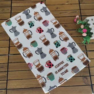 1Pc Katoenen Theedoek Gedrukt Thee Servet Zachte Absorberende Keuken Schoonmaakdoekje 65X40Cm Mooie 6 ontwerpen Opties ontwerp 1