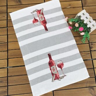 1Pc Katoenen Theedoek Gedrukt Thee Servet Zachte Absorberende Keuken Schoonmaakdoekje 65X40Cm Mooie 6 ontwerpen Opties ontwerp 6