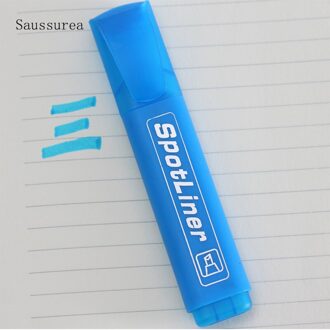1Pc Kawaii Leuke Candy Kleur Markeerstift Creatieve Graffiti Kleur Marker Pen Focus Schuine Mark Pen Student Kantoorbenodigdheden blauw