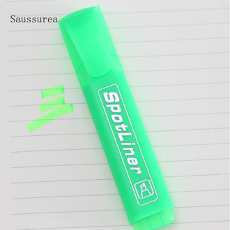 1Pc Kawaii Leuke Candy Kleur Markeerstift Creatieve Graffiti Kleur Marker Pen Focus Schuine Mark Pen Student Kantoorbenodigdheden groen