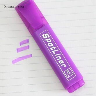 1Pc Kawaii Leuke Candy Kleur Markeerstift Creatieve Graffiti Kleur Marker Pen Focus Schuine Mark Pen Student Kantoorbenodigdheden paars