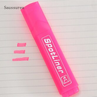 1Pc Kawaii Leuke Candy Kleur Markeerstift Creatieve Graffiti Kleur Marker Pen Focus Schuine Mark Pen Student Kantoorbenodigdheden roze
