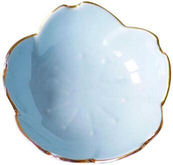 1Pc Keramiek Kruiden Kleine Schotel Ronde Polygon Vierkante Japanse Stijl Kleur Saus Saus Schotel Kruiden Plaat Blauw