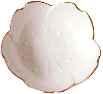 1Pc Keramiek Kruiden Kleine Schotel Ronde Polygon Vierkante Japanse Stijl Kleur Saus Saus Schotel Kruiden Plaat wit