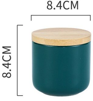 1Pc Keramische Opslagtank Verzegelde Koffie Opslag Fles Met Houten Deksel Kruidkruik Container Verzegeld Thee Blikjes Thee Pot graan Organizer