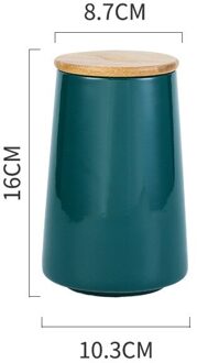 1Pc Keramische Opslagtank Verzegelde Koffie Opslag Fles Met Houten Deksel Kruidkruik Container Verzegeld Thee Blikjes Thee Pot graan Organizer