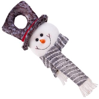 1Pc Kerst Deur Opknoping Sneeuwpop Santas Deurknop Ornament Nonwovens Kerst Opknoping Ornament Voor Thuis Dorm Office zoals getoond 1