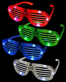 1pc kerst Feestartikelen Decoratie gloeiende bril Mode Shutters Shape LED Knipperende Bril Light up kids toys