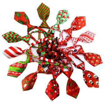 1Pc Kerst Hals Tie Verstelbare Leuke Cartoon Gedrukt Hond Kat Pet Tie Puppy Speelgoed Grooming Strikje Stropdas Kleding willekeurig kleur deliver