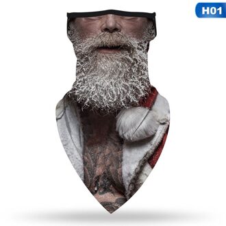 1Pc Kerst Patroon Print Fietsen Wandelen Sjaals Outdoor Tulband Rijden Mannen En Vrouwen Sport Naadloze Sjaal Hoofddeksels Bandana H01