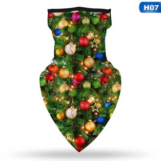 1Pc Kerst Patroon Print Fietsen Wandelen Sjaals Outdoor Tulband Rijden Mannen En Vrouwen Sport Naadloze Sjaal Hoofddeksels Bandana H07