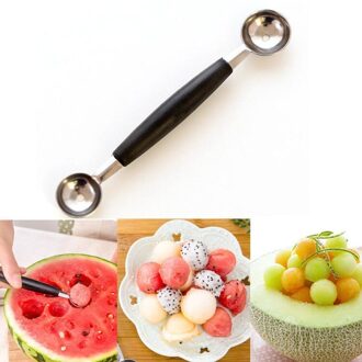 1Pc Keuken Accessoires Multifunctionele Dual Double-End Melon Ijs Lepel Sorbet Dessert Fruit Groente Gereedschap Keuken Gadgets
