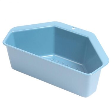 1Pc Keuken Driehoekige Gootsteenzeefje Afvoer Fruit Groente Afdruiprek Mand Zuignap Spons Rack Opslag Tool Sink Filter Plank blauw