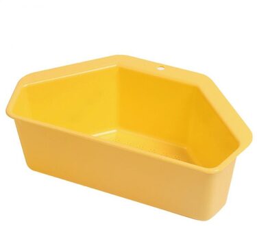 1Pc Keuken Driehoekige Gootsteenzeefje Afvoer Fruit Groente Afdruiprek Mand Zuignap Spons Rack Opslag Tool Sink Filter Plank geel
