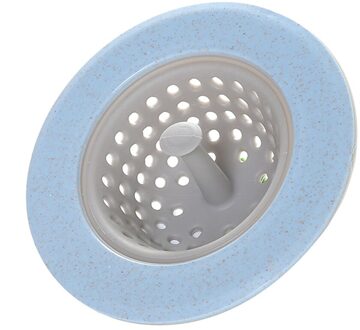 1Pc Keuken Filter Siliconen Tarwe Stro Zeef Badkamer Douche Drain Sink Drains Cover Riool Hair Filter Zeef Blauw