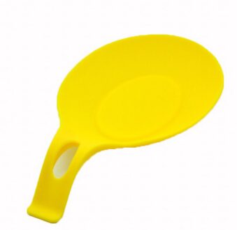 1Pc Keuken Koken Gereedschap Keuken Siliconen Lepel Rest Gebruiksvoorwerp Spatel Houder Hittebestendige Opslag Planken geel