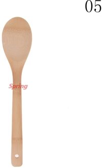 1Pc Keuken Lepel Spatel Mengen Professionele Mooie Bamboe Gebruiksvoorwerp Houten Koken Gereedschap 5