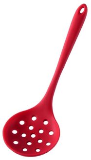 1Pc Keuken Nylon Soeplepel Pollepel Anti-Brandwonden Skimmer Zeef Fry Eten Mesh Draagbare Filter Home Kitchen Tool Rood