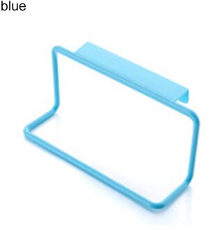 1Pc Keuken Organizer Handdoekenrek Opknoping Houder Badkamermeubel Kast Hanger Plank Voor Keuken Benodigdheden Accessoires blauw