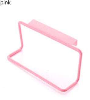 1Pc Keuken Organizer Handdoekenrek Opknoping Houder Badkamermeubel Kast Hanger Plank Voor Keuken Benodigdheden Accessoires roze