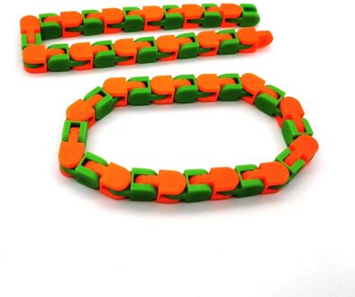 1Pc Kids Autisme Snake Puzzels Multicolor Wacky Tracks Snap En Klik Fidget Speelgoed Classic Sensory Speelgoed