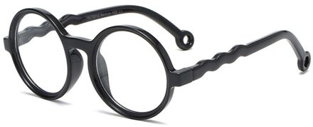 1Pc Kids Blauw Licht Blokkeren Bril Soft Silicone Frame UV400 Bescherming Anti-Vermoeide Ogen Brillen Voor Jongens Meisjes Leeftijd 3-10 zwart