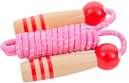 1Pc Kids Springtouwen Houten Handvat Sport Bodybuilding Fitness Mooie Cartoon Skipping Touwen Crossfit Fitnessapparatuur # P30 Rood
