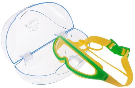 1Pc Kids Zwembril Grote Frame Bril Waterdicht Fog-Proof Zwemmen Bril Met Oordopje (Blauw) groen