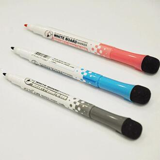 1Pc Kinderen Magnetische Veeg Marker Pen Niet Giftig Draagbare Leuke Whiteboard Pen Met Gum Kantoor Schoolbenodigdheden rood