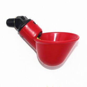 1Pc Kip Automatische Drink Opknoping Cup Voor Duif Kip Gevogelte Vogels Feeder Dikker Water Kom Installeren Dier Benodigdheden rood