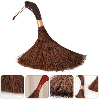 1Pc Kleine Bezem Desktop Reinigingsborstel Desktop Schoonmaak Tool Voor Thuis (Bruin)