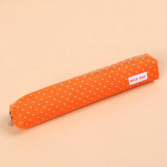 1Pc Kleine Etui Studenten Briefpapier Creatieve Kawaii Pen Opbergtas School Kantoorbenodigdheden Potlood Pouch Cadeaus Voor Kinderen Oranje