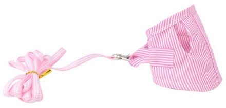 1Pc Kleine Huisdier Hamster Eekhoorn Varken Out Towing Leuke Touw Gestreepte Strap Leuke Out Walking Outdoor Kleine Thuis huisdier Product Aanbod roze / L