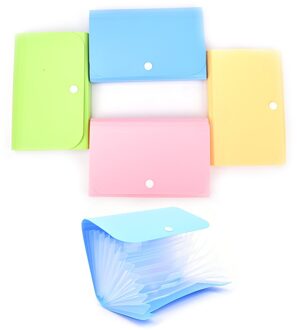 1Pc Kleine Plastic Snoep Kleur Document Zak Bestandsmap Uitbreiden Portemonnee Bill Map Grootte 104*78*35mm Sd & Hi