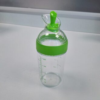 1Pc Kleine Salade Dressing Shaker Container Emulgator Universal Manual Sauzen Mixer Morsbestendig groen
