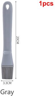 1Pc Kleine Siliconen Gebak Borstel Bakken Bbq Insmeerborstel Bakken Olie Borstel Clear Handvat Keuken Gereedschap Reposteria 1stk grijs