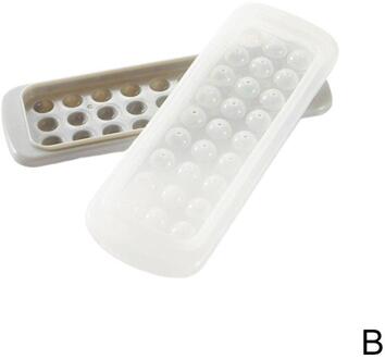 1Pc Kleurrijke Kleine Bal Ice Mold 27 Cellen Ice Tool Tray Party Bar Grade Fruit Maker Pudding Voedsel L4M6 grijs