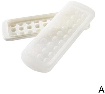1Pc Kleurrijke Kleine Bal Ice Mold 27 Cellen Ice Tool Tray Party Bar Grade Fruit Maker Pudding Voedsel L4M6 wit