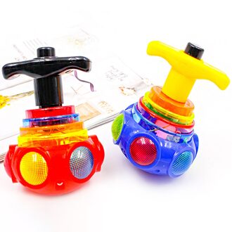 1Pc Kleurrijke Licht Flash Gyro Peg-Top Spinning Tops Kids Kinderen Toy Led Spinning Muziek Kinderen Speelgoed willekeurige Kleur