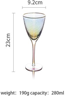 1Pc Kleurrijke Phnom Penh Wijn Glas Crystal Water Champagne Bril Huwelijksfeest Beker Keukengerei 280ml