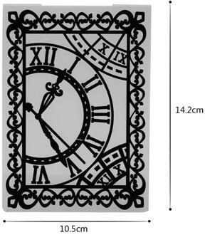 1pc Klok Scrapbooking Embossing Map Template Plastic Handgemaakte DIY Fotoalbum Decoratieve Papieren Kaart Ambachtelijke Kunsten Leverancier